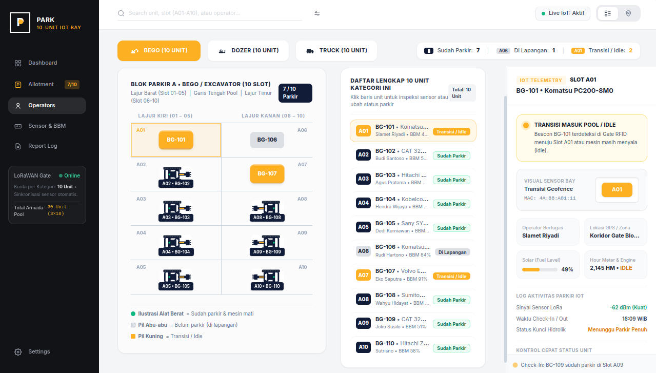 Real-Time Heavy Asset Staging & Telemetry Platform